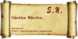 Sántha Mónika névjegykártya